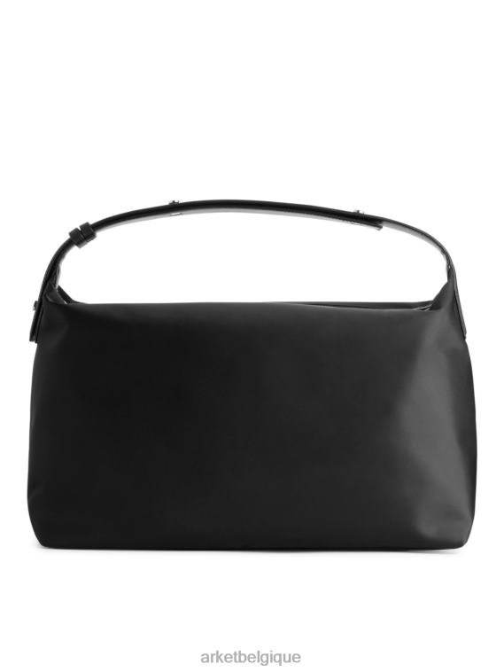 ARKET sac porté épaule à détails en cuir unisexe noir T46DR754 Sacs