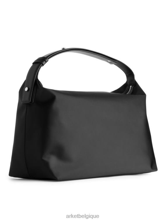 ARKET sac porté épaule à détails en cuir unisexe noir T46DR754 Sacs