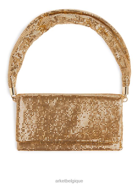 ARKET sac porté épaule métallisé unisexe or T46DR770 Sacs