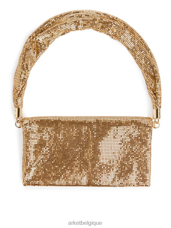 ARKET sac porté épaule métallisé unisexe or T46DR770 Sacs